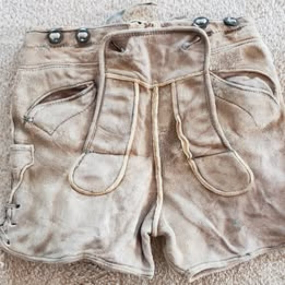 Lederhosen Real Leather 1950s from Germany. Made for small boy.